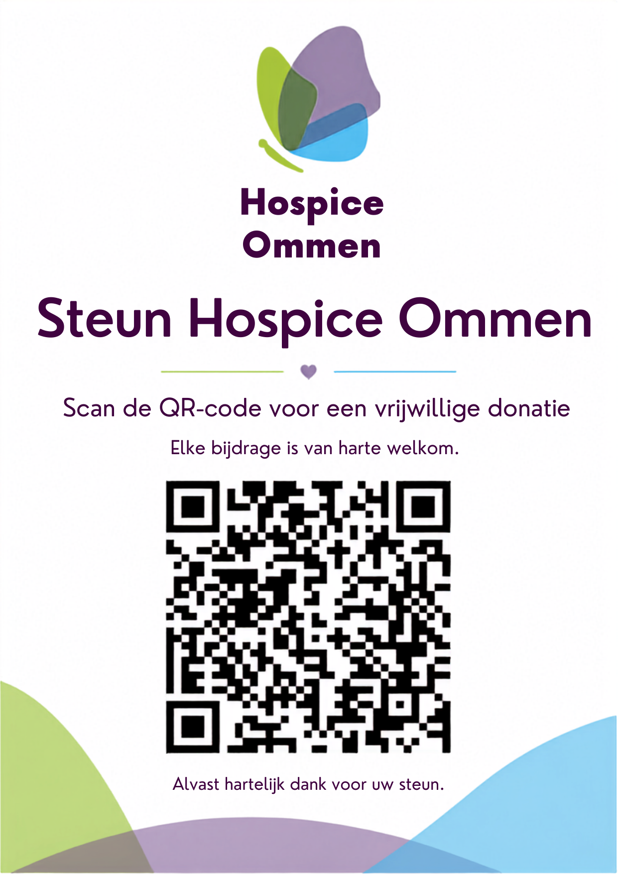 QR-code om een vrijwillige donatie te doen aan Hospice Ommen